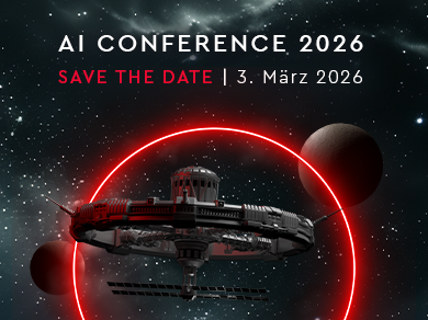 Raumschiff in rot umrandeten Kreis im Universum