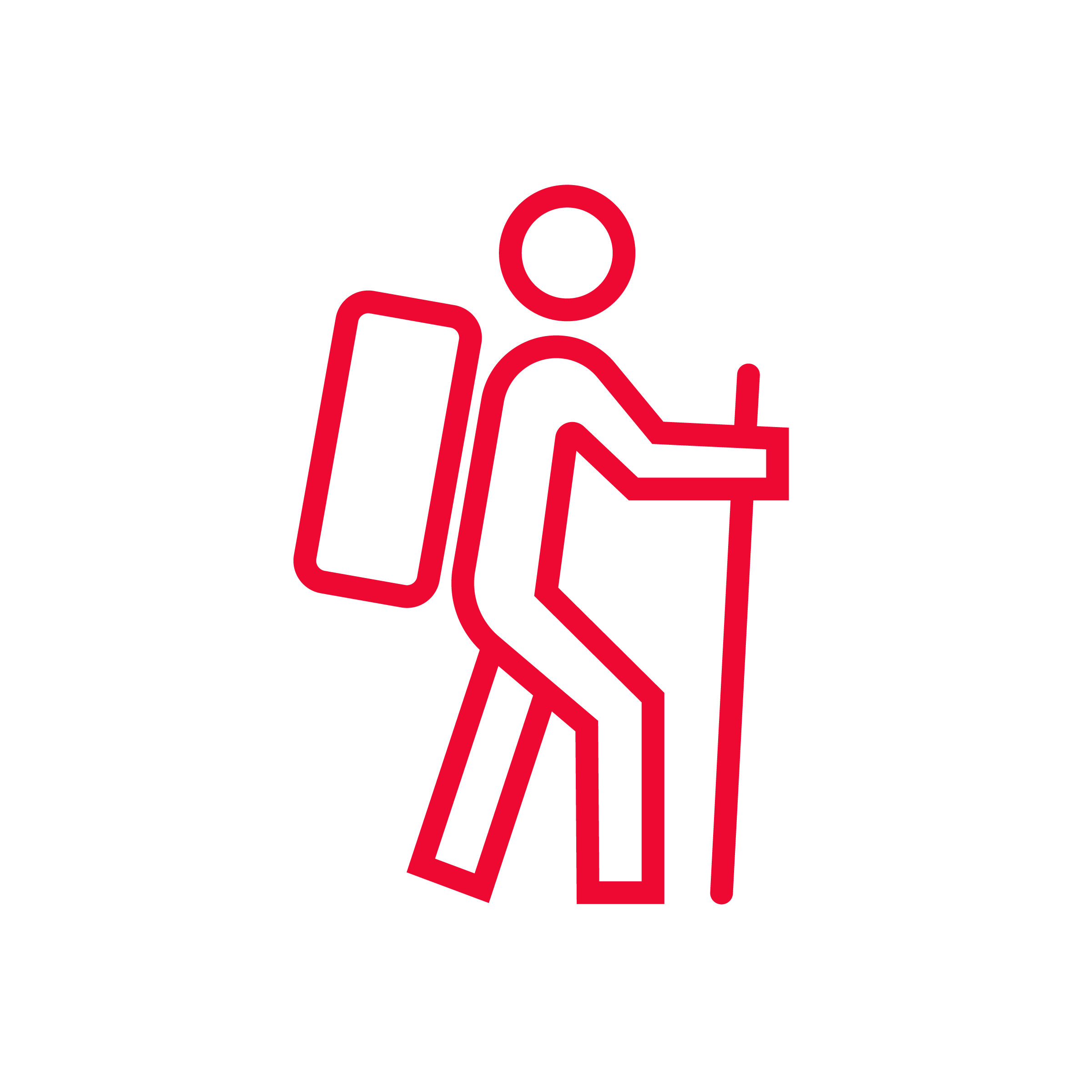 Icon Abendteuer zeigt einen Wanderer mit Rucksack